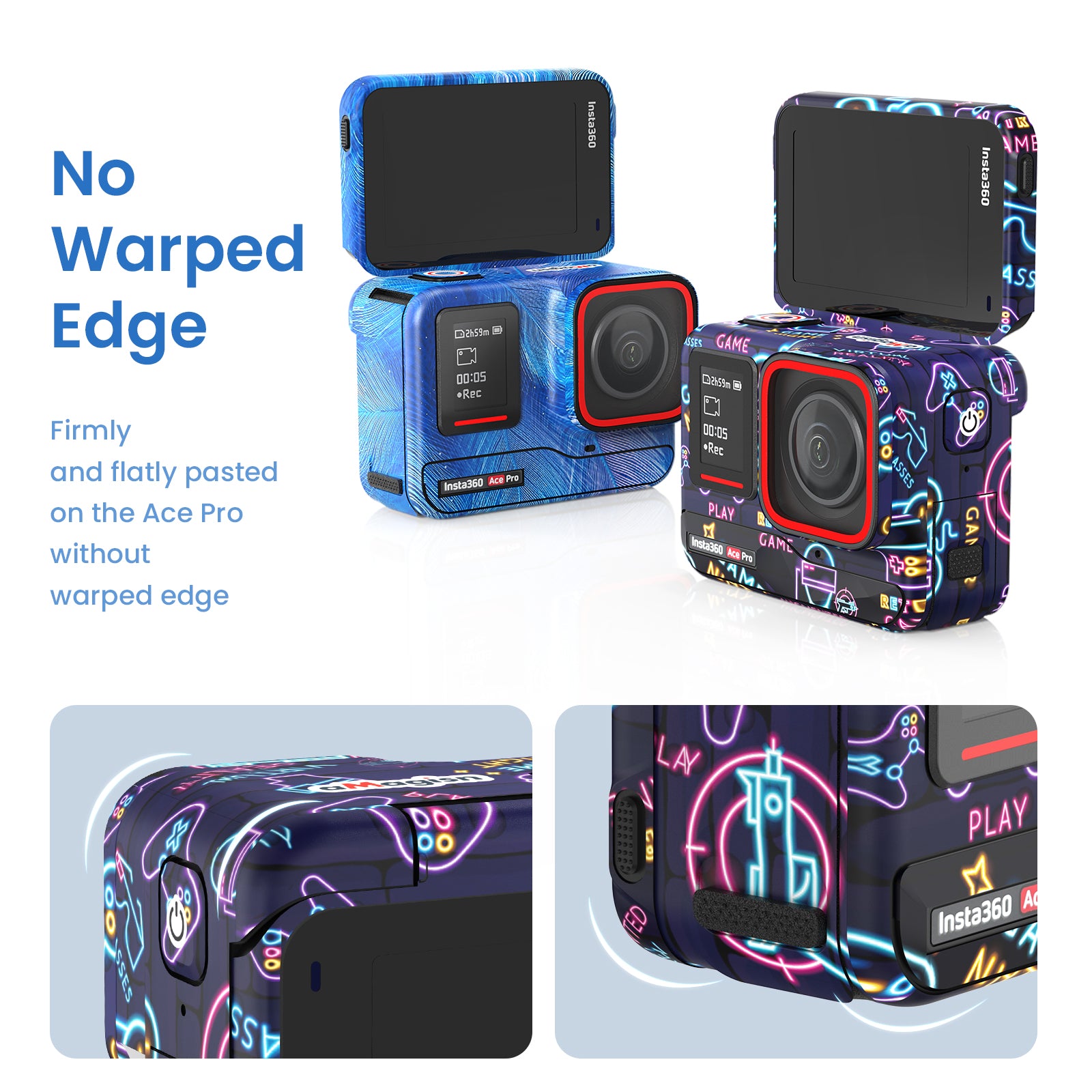 AMAGISN Camera Sticker for Insta360 Ace Pro Anti-scratch Protective Skin AMAGISN Camera Sticker for Insta360 Ace Pro Anti-scratch Protective Skin